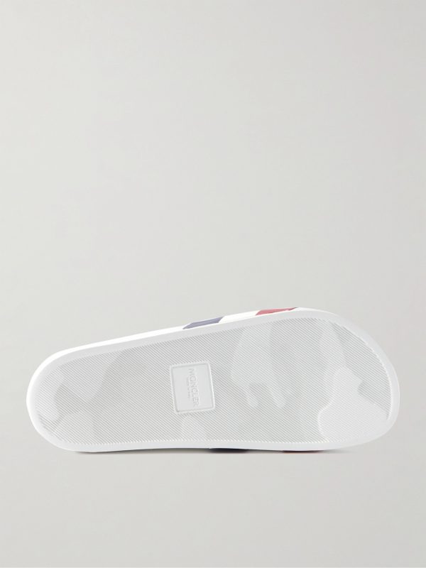 Basile Logo-Embossed Striped Rubber Slides - E1