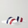 Basile Logo-Embossed Striped Rubber Slides - FR