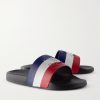 Basile Logo-Embossed Striped Rubber Slides - FR