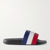 Basile Logo-Embossed Striped Rubber Slides