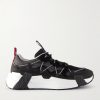 Compassor Mesh-Trimmed Nubuck and Suede Sneakers Compassor Mesh-Trimmed Nubuck and Suede Sneakers