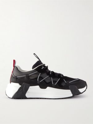 Compassor Mesh-Trimmed Nubuck and Suede Sneakers