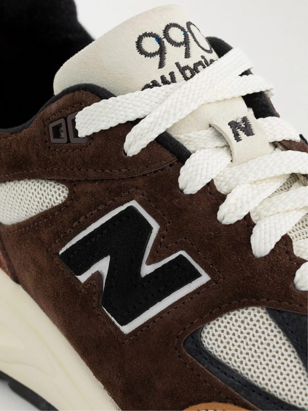 990 Leather-Trimmed Suede and Mesh Sneakers - CU 990 Leather-Trimmed Suede and Mesh Sneakers - CU