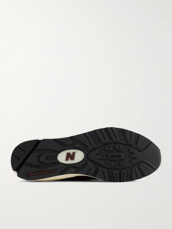 990 Leather-Trimmed Suede and Mesh Sneakers - E1 990 Leather-Trimmed Suede and Mesh Sneakers - E1