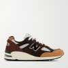 990 Leather-Trimmed Suede and Mesh Sneakers 990 Leather-Trimmed Suede and Mesh Sneakers