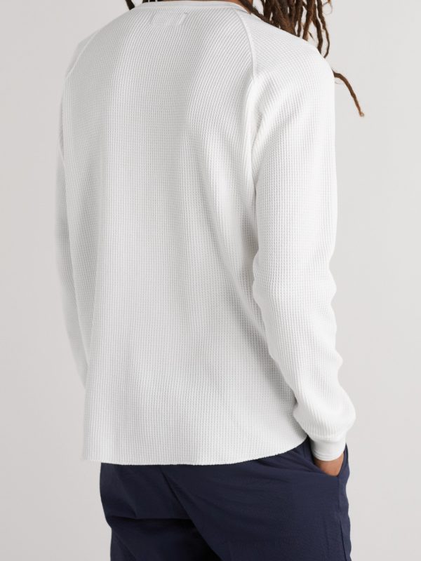 Slim-Fit Waffle-Knit Cotton T-Shirt - BK