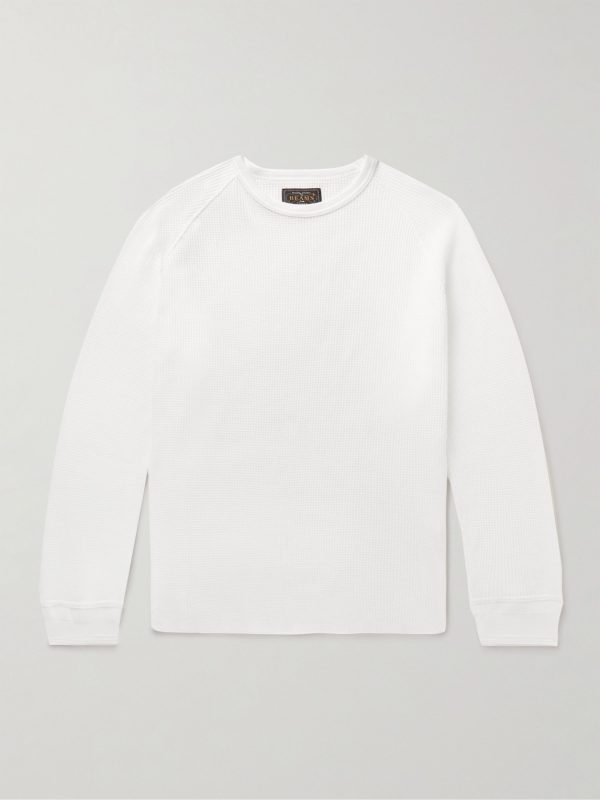 Slim-Fit Waffle-Knit Cotton T-Shirt