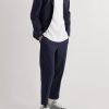 Slim-Fit Waffle-Knit Cotton T-Shirt - OU