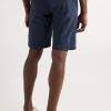 Straight-Leg Cotton-Seersucker Drawstring Shorts - BK Straight-Leg Cotton-Seersucker Drawstring Shorts - BK