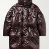 + Dingyun Zhang Iaphia Oversized Quilted Glossed-Shell Hooded Down Coat