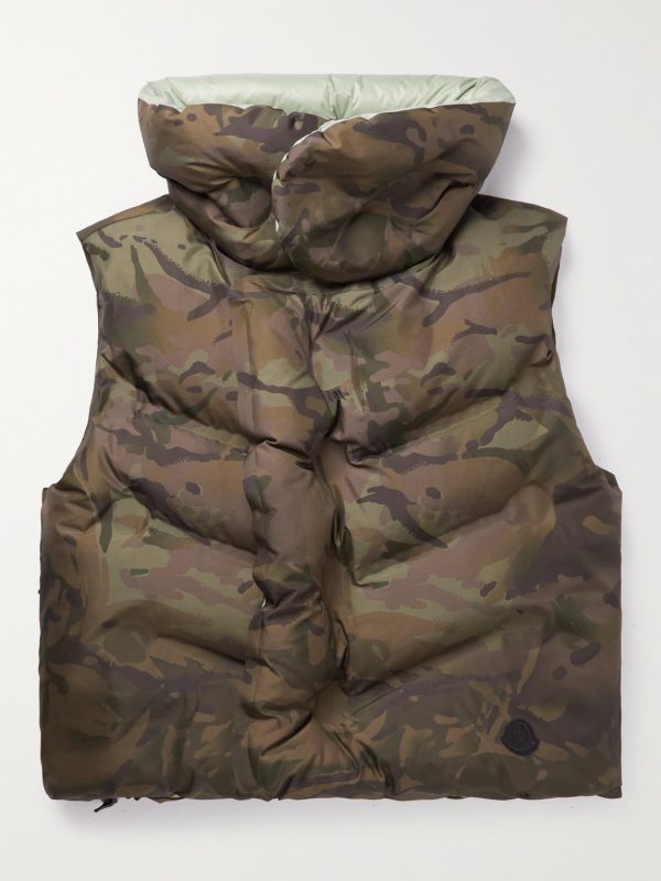 + Dingyun Zhang Zadena Reversible Logo-Appliquéd Quilted Ripstop Down Gilet