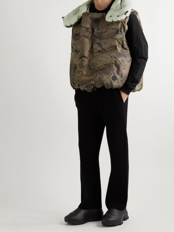 + Dingyun Zhang Zadena Reversible Logo-Appliquéd Quilted Ripstop Down Gilet - OU