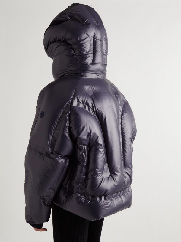 + Dingyun Zhang Klolk Logo-Appliquéd Quilted Shell Hooded Down Jacket - BK