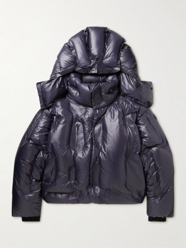 + Dingyun Zhang Klolk Logo-Appliquéd Quilted Shell Hooded Down Jacket
