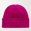 Appliquéd Ribbed Virgin Wool and Cashmere-Blend Beanie - BK Appliquéd Ribbed Virgin Wool and Cashmere-Blend Beanie - BK