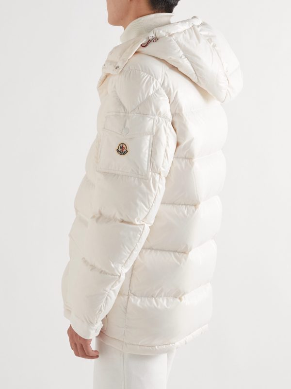Chiablese Quilted Glossed-Shell Hooded Down Jacket - BK