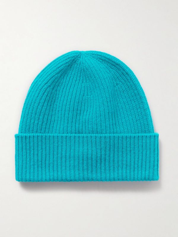 Appliquéd Ribbed Virgin Wool and Cashmere-Blend Beanie - BK Appliquéd Ribbed Virgin Wool and Cashmere-Blend Beanie - BK