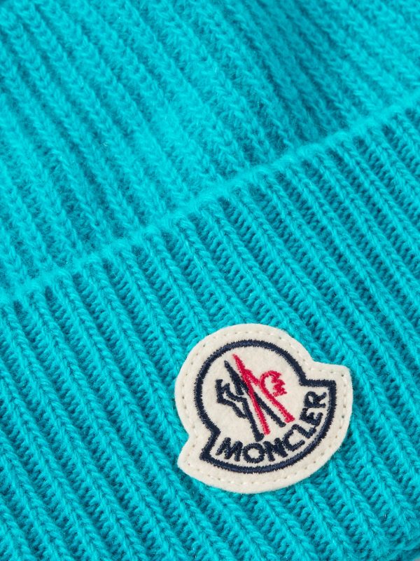 Appliquéd Ribbed Virgin Wool and Cashmere-Blend Beanie - CU Appliquéd Ribbed Virgin Wool and Cashmere-Blend Beanie - CU