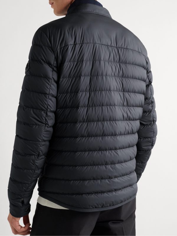 Sanary Logo-Appliquéd Quilted Shell Down Jacket - BK