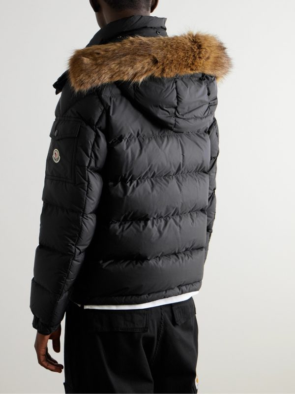 Moncler Mayaf Plush-Trimmed Quilted Shell Down Jacket - BK