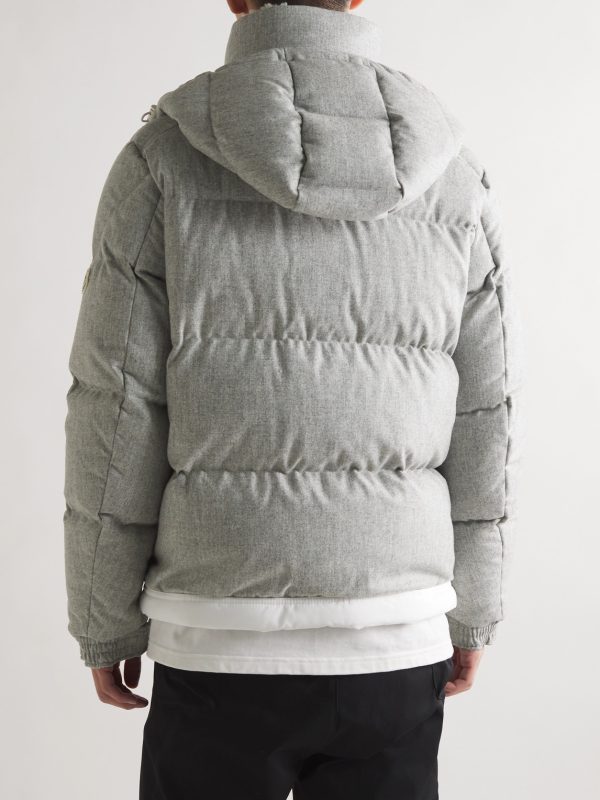 Tarentaise Quilted Virgin Wool-Flannel Hooded Down Jacket - BK Tarentaise Quilted Virgin Wool-Flannel Hooded Down Jacket - BK