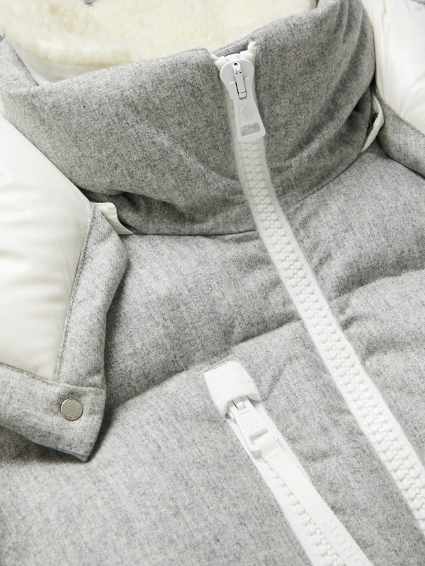 Tarentaise Quilted Virgin Wool-Flannel Hooded Down Jacket - CU Tarentaise Quilted Virgin Wool-Flannel Hooded Down Jacket - CU