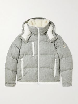 Tarentaise Quilted Virgin Wool-Flannel Hooded Down Jacket Tarentaise Quilted Virgin Wool-Flannel Hooded Down Jacket