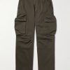 Wide-Leg Stretch-Cotton Cargo Trousers