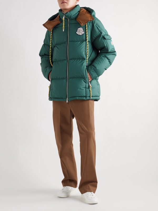 Mariveles Logo-Appliquéd Quilted Shell Hooded Down Jacket - OU Mariveles Logo-Appliquéd Quilted Shell Hooded Down Jacket - OU