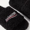 Logo-Embroidered Fleece Slides - CU