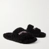 Logo-Embroidered Fleece Slides - FR