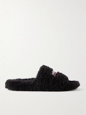 Logo-Embroidered Fleece Slides Logo-Embroidered Fleece Slides