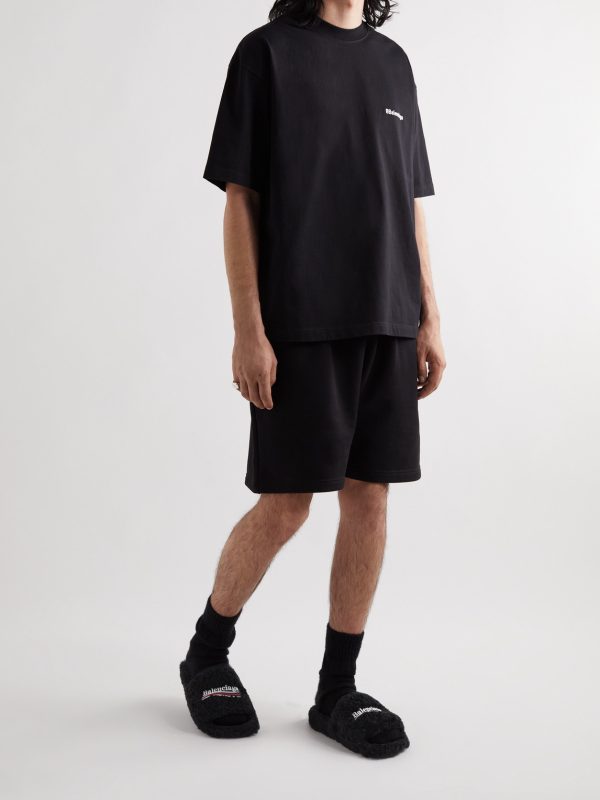 Logo-Embroidered Fleece Slides - OU