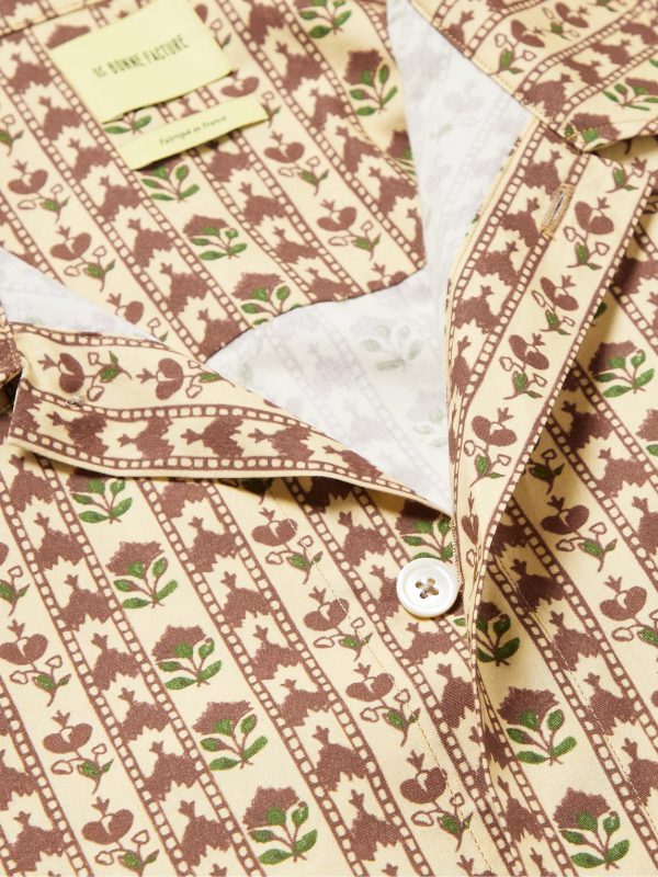 Camp-Collar Printed Cotton-Voile Overshirt - CU