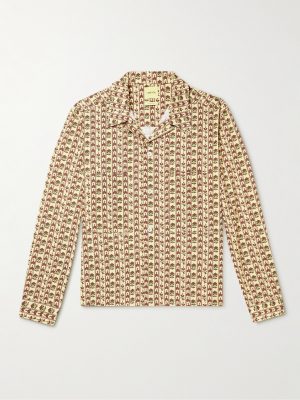 Camp-Collar Printed Cotton-Voile Overshirt Camp-Collar Printed Cotton-Voile Overshirt