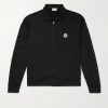 Logo-Appliquéd Studded Grosgrain-Trimmed Jersey Zip-Up Sweatshirt Logo-Appliquéd Studded Grosgrain-Trimmed Jersey Zip-Up Sweatshirt