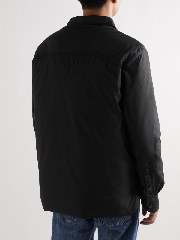 Pyrole Grosgrain-Trimmed Nylon Down Overshirt - BK Pyrole Grosgrain-Trimmed Nylon Down Overshirt - BK