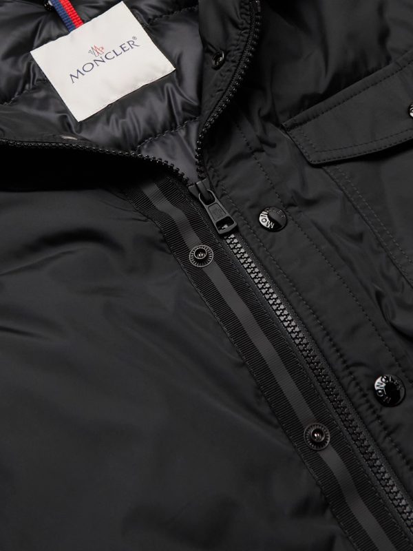 Pyrole Grosgrain-Trimmed Nylon Down Overshirt - CU Pyrole Grosgrain-Trimmed Nylon Down Overshirt - CU