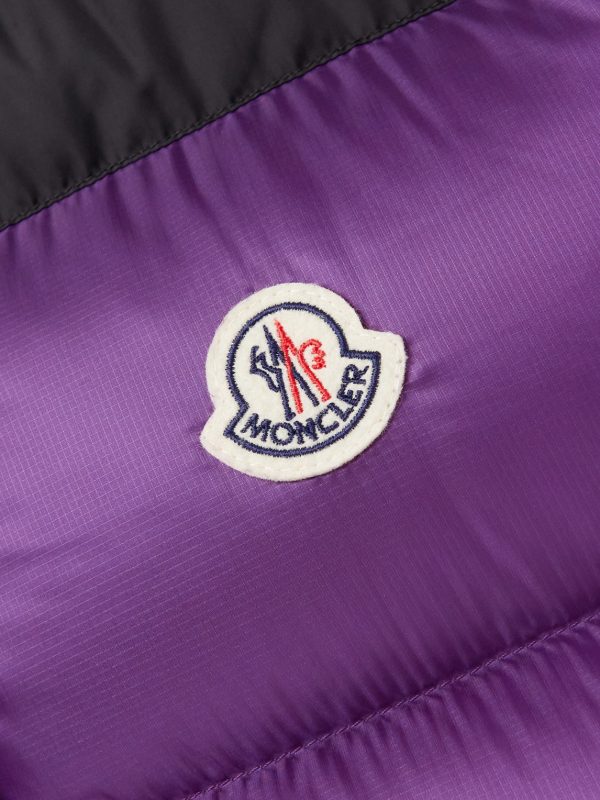 Ophrys Logo-Appliquéd Colour-Block Quilted Shell and Ripstop Down Gilet - E1 Ophrys Logo-Appliquéd Colour-Block Quilted Shell and Ripstop Down Gilet - E1