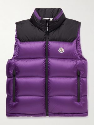 Ophrys Logo-Appliquéd Colour-Block Quilted Shell and Ripstop Down Gilet Ophrys Logo-Appliquéd Colour-Block Quilted Shell and Ripstop Down Gilet