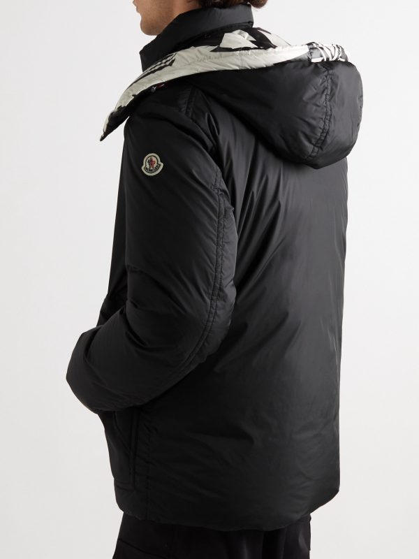 Hordelyme Reversible Printed Shell Hooded Down Jacket - BK Hordelyme Reversible Printed Shell Hooded Down Jacket - BK