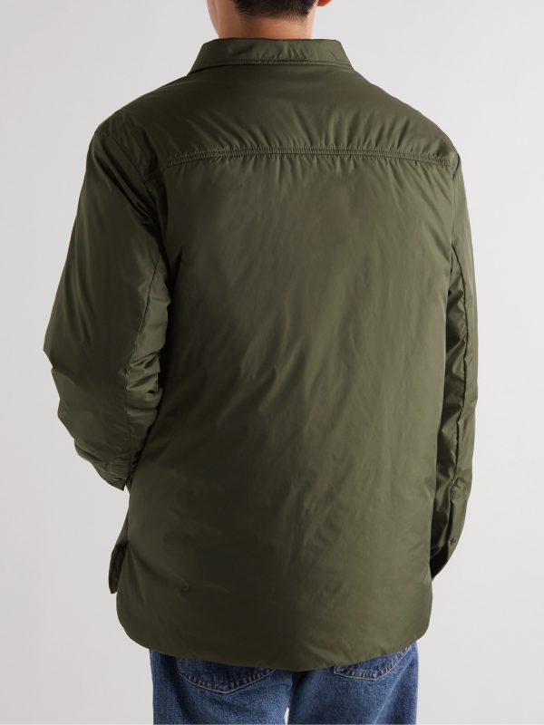 Pyrole Grosgrain-Trimmed Nylon Down Overshirt - BK Pyrole Grosgrain-Trimmed Nylon Down Overshirt - BK