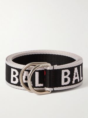 3.5cm Logo-Jacquard Canvas Belt