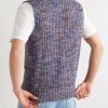 Ribbed-Knit Sweater Vest - BK