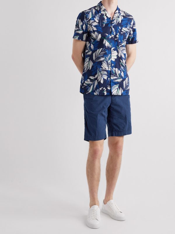 Slim-Fit Cotton-Blend Bermuda Shorts - OU Slim-Fit Cotton-Blend Bermuda Shorts - OU