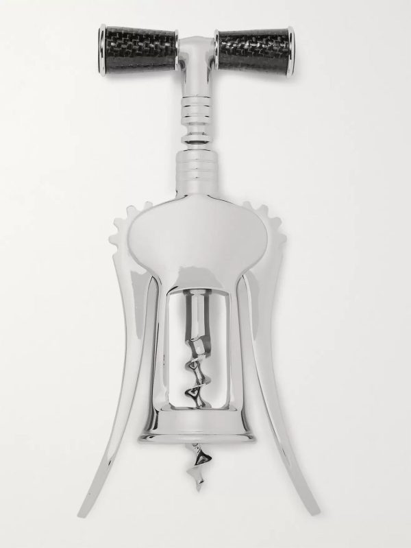 Chrome-Plated, Stainless Steel and Carbon Fibre Corkscrew - BK Chrome-Plated, Stainless Steel and Carbon Fibre Corkscrew - BK