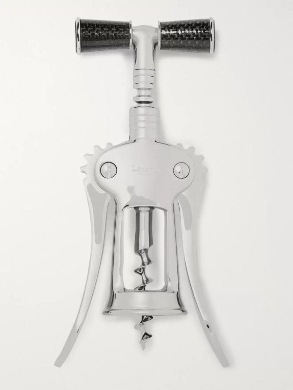 Chrome-Plated, Stainless Steel and Carbon Fibre Corkscrew - FR Chrome-Plated, Stainless Steel and Carbon Fibre Corkscrew - FR