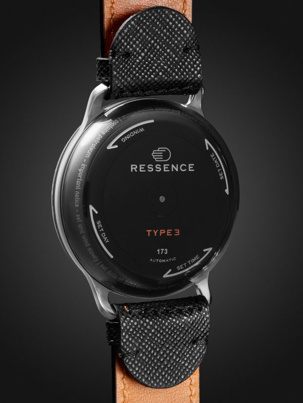 Type 3 Automatic 44mm Titanium and Leather Watch - BK