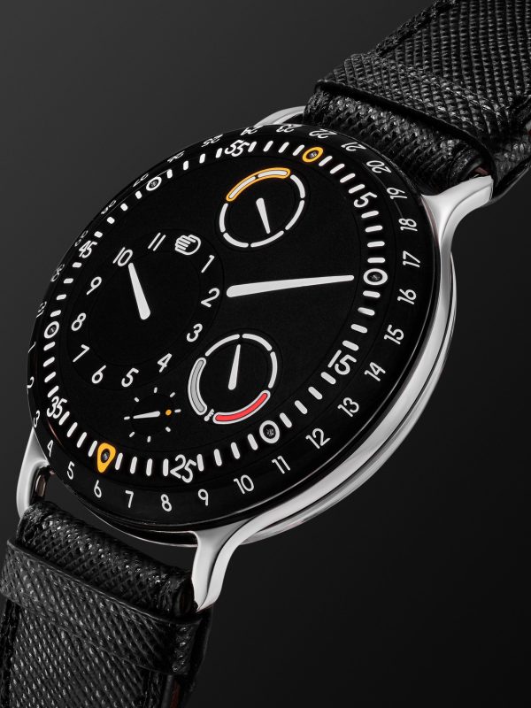 Type 3 Automatic 44mm Titanium and Leather Watch - FR