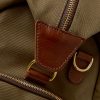Weekender Leather-Trimmed Cotton-Canvas Holdall - CU Weekender Leather-Trimmed Cotton-Canvas Holdall - CU